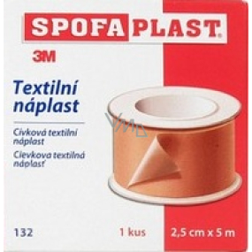3M Spofaplast 132 spool textile patch 2.5 cm x 5 m