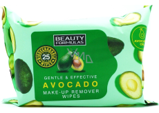 Beauty Formulas Avocado Exfoliating Facial Wipes with Avocado Oil 25 pieces
