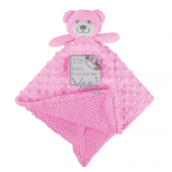 First Steps Teddy Bear Minky pink 35 x 31 cm