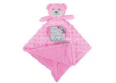 First Steps Teddy Bear Minky pink 35 x 31 cm