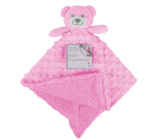 First Steps Teddy Bear Minky pink 35 x 31 cm