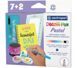 Centropen Decor Pen Pastel special pastel markers for metal, glass, plastic, ceramic, stone 7+2 pieces