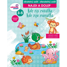 Ditipo Scratch-off book with stickers Where the animals live 16 pages 215 x 275 mm age 3-5 years