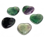 Fluorite Hmatka, healing gemstone in the shape of a heart natural stone 3 cm 1 piece, stone of geniuses