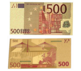 Talisman Gold plastic banknote 500 EUR