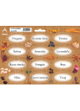 Arch Stickers for spices Juta colour print Oregano 22 x 16 cm SK