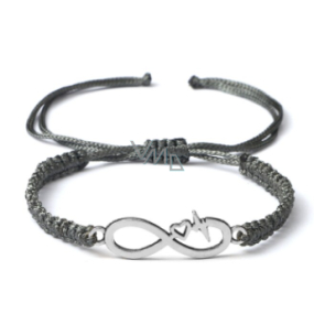 Infinity - infinity, lucky bracelet, handmade emblem, silver color adjustable