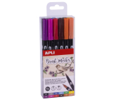 Apli Brush Marker brush marker with two tips 12 pieces, set