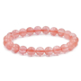 Rose Quartz / Strawberry Quartz Elastic Bracelet Natural Stone, 8 mm Bead / 16 - 17 cm, the Most Perfect Healer