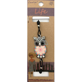 Albi Jewellery bracelet rubber band black coloured owl symbol of wisdom 1 piece
