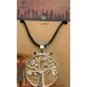 Albi Jewellery necklace cord black Tree symbol of the interconnectedness of everything with the universe 1 piece