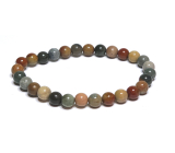 Jasper Ocean bracelet elastic natural stone, ball 6 mm / 16 - 17 cm, stone of positive energy