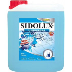 Sidolux Universal Soda Blue Flowers Detergent for all washable surfaces and floors with unique Soda Power 5 l