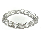 Crystal clear Troml bracelet elastic natural stone 19 cm, stone stones