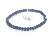 Lapis Lazuli bracelet elastic natural stone, ball 4 mm / 16 - 17 cm, harmony stone