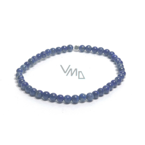 Lapis Lazuli bracelet elastic natural stone, ball 4 mm / 16 - 17 cm, harmony stone