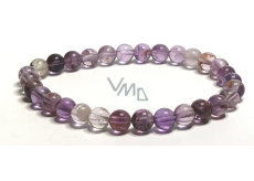 Auralite 23 bracelet elastic natural stone, ball 6 mm / 16 - 17 cm, one of the most powerful stones on the paneta