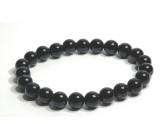 Morion bracelet elastic natural stone, ball 8 mm / 16 - 17 cm