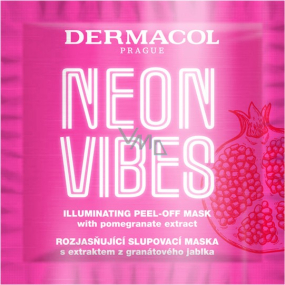 Dermacol Neon Vibes Brightening Peel-off Mask with Pomegranate Extract 8 ml