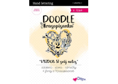 Ditipo Doodles Doodle - Decorate your notebook 2 pre-printed Czech words to practice 36 pages 7264001