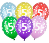 Ditipo Latex balloons inflatable metal mix of colours No. 5 30 cm 6 pieces