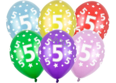 Ditipo Latex balloons inflatable metal mix of colours No. 5 30 cm 6 pieces