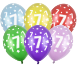 Ditipo Latex inflatable metal balloon No. 7 30 cm 1 piece different colours