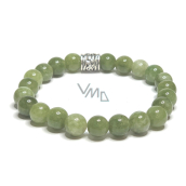 Tourmaline Verdelite green bracelet elastic natural stone, ball 8 mm / 16-17 cm, guardian of good mood