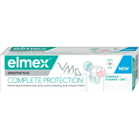 Elmex Sensitive Plus Complete Protection toothpaste effectively cares for the mouth and sensitive teeth 75 ml