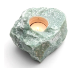 Aventurine Green Candlestick raw natural stone 110 x 110 x 60 mm 1 piece, lucky stone