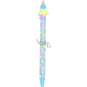 Colorino Rubberized pen Girls Star, blue refill 0,5 mm