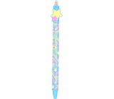 Colorino Rubberized pen Girls Star, blue refill 0,5 mm