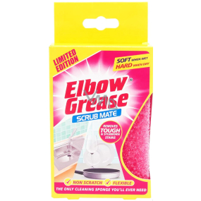 Elbow Grease Pink Household Cleaning Sponge for various surfaces 13 x 9 cm 1 piece