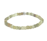 Garnet Tsavorite green facet bracelet elastic natural stone, ball 4,5 mm / 16 - 17 cm, gardener mascot