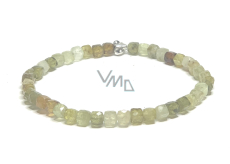 Garnet Tsavorite green facet bracelet elastic natural stone, ball 4,5 mm / 16 - 17 cm, gardener mascot