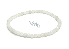 Moonstone white bracelet elastic natural stone, ball 4 mm / 16-17 cm, stone of destiny