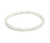 Moonstone white bracelet elastic natural stone, ball 4 mm / 16-17 cm, stone of destiny