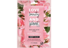 Love Beauty & Planet Murumur Butter and Rose Textile Face Mask for brightening skin 21 ml 1 piece