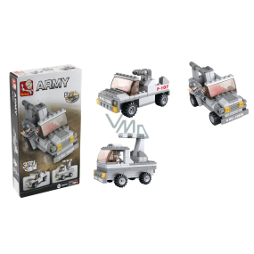 EP Line Sluban Army 3in1 vehicle with rocket launcher 102 pieces, recommended age 6+