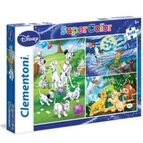 Clementoni Puzzle SuperColor Disney Fairy Tales 3 x 48 pieces, recommended age 5+