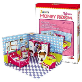 CubicFun Puzzle 3D Bedroom Room 63 pieces, recommended age 3+