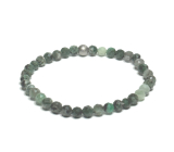 Emerald facet bracelet elastic natural stone, ball 5 mm / 16-17 cm, royal stone
