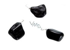 Tourmaline / Skoryl Troml pendant natural stone, 2,2-3 cm, 1 piece, guardian of good mood