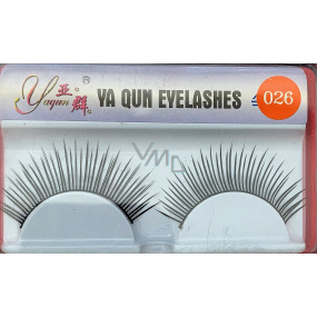 EyelaShes Artificial eyelashes with glue 026 Black 1 pair