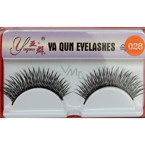 EyelaShes Artificial eyelashes with glue 028 Black 1 pair