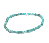 Turquoise bracelet elastic natural stone, ball 4 mm / 16 - 17 cm, bristle stone, talisman of travelers and animal lovers
