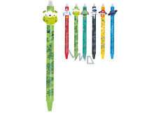 Colorino Rubberized pen Space Life st.green, blue filling 0,5 mm