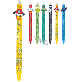 Colorino rubberized pen Space Life yellow, blue refill 0,5 mm