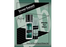 Bruno Banani Made perfumed deodorant glass for men 75 ml + shower gel 50 ml, cosmetic set for men