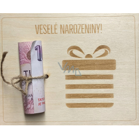 Albi Wooden money card Happy Birthday 15,5 x 12,5 x 0,3 cm
